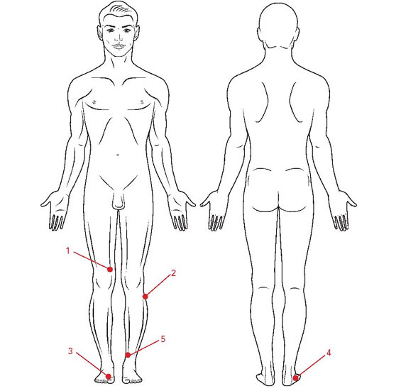 Complete five point circuit for removing scars from the energetic system